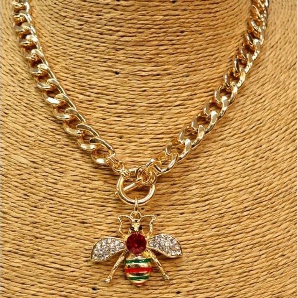 Gold Bee Necklace